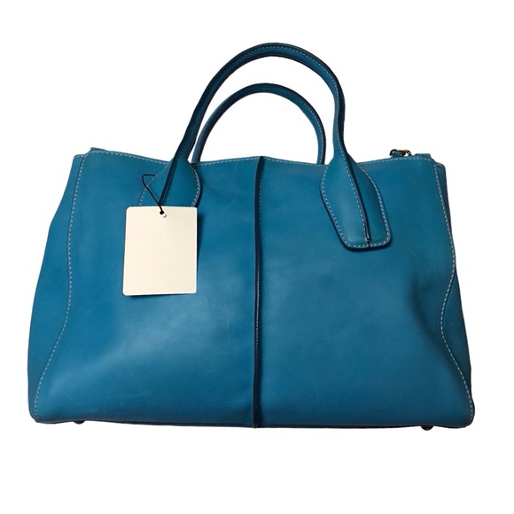 Authenticated Tod’s Blue Satchel Bag - Picture 11 of 14